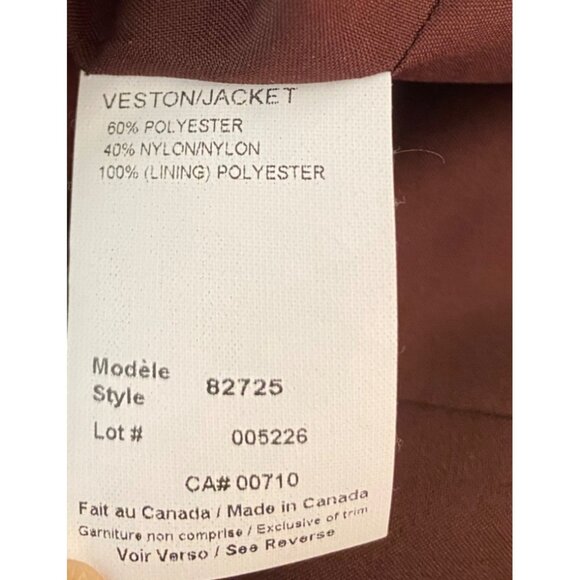 Joseph Ribkoff Patchwork Jacket Brown & Black Abstract Print Medium - Picture 5 of 11